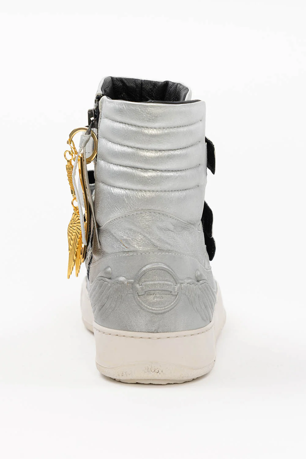 MENS HIGH TOP VELCRO  SHOES IN SPRITE SILVER - Image 5