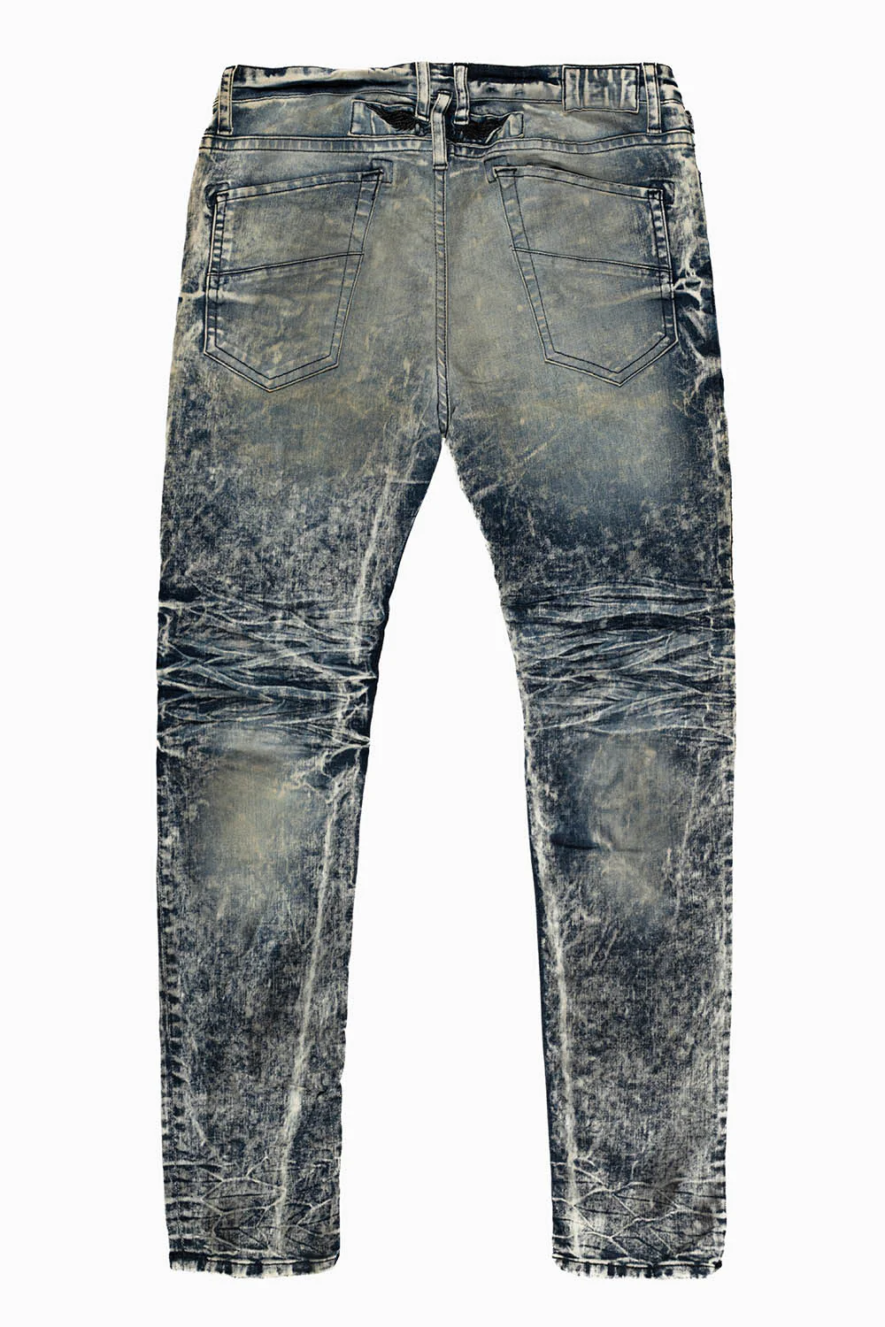 BIKER JEAN QUILTED KNEE IN 5D DARK WASH - Image 2