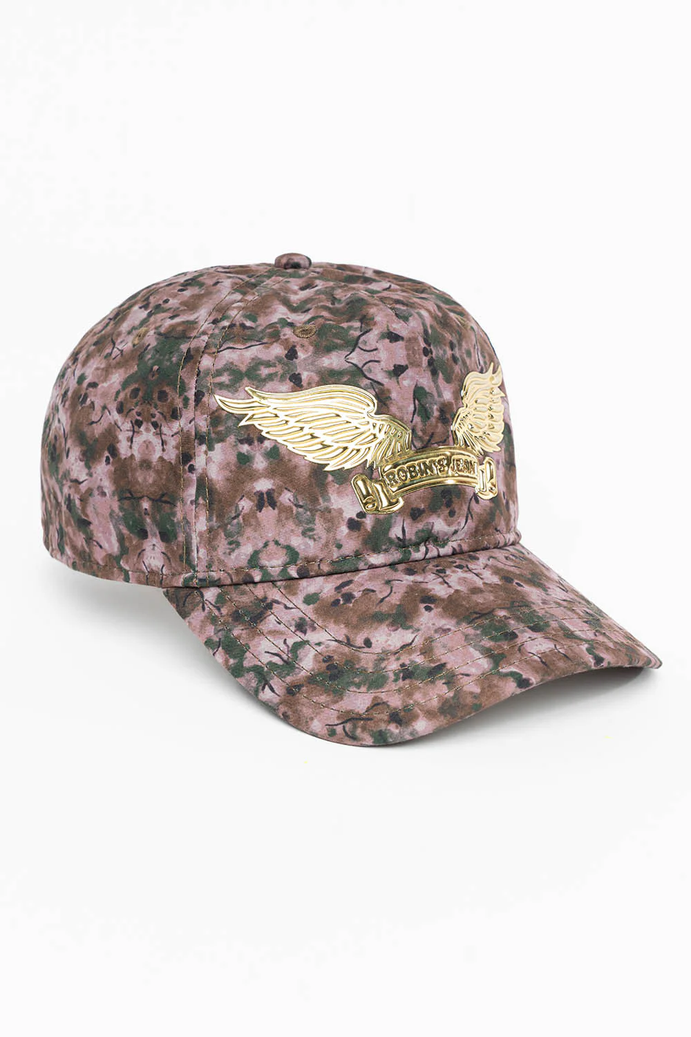 GREEN CAMO SNAPBACK HAT WITH GOLD EMBOSSED WINGS - Image 2