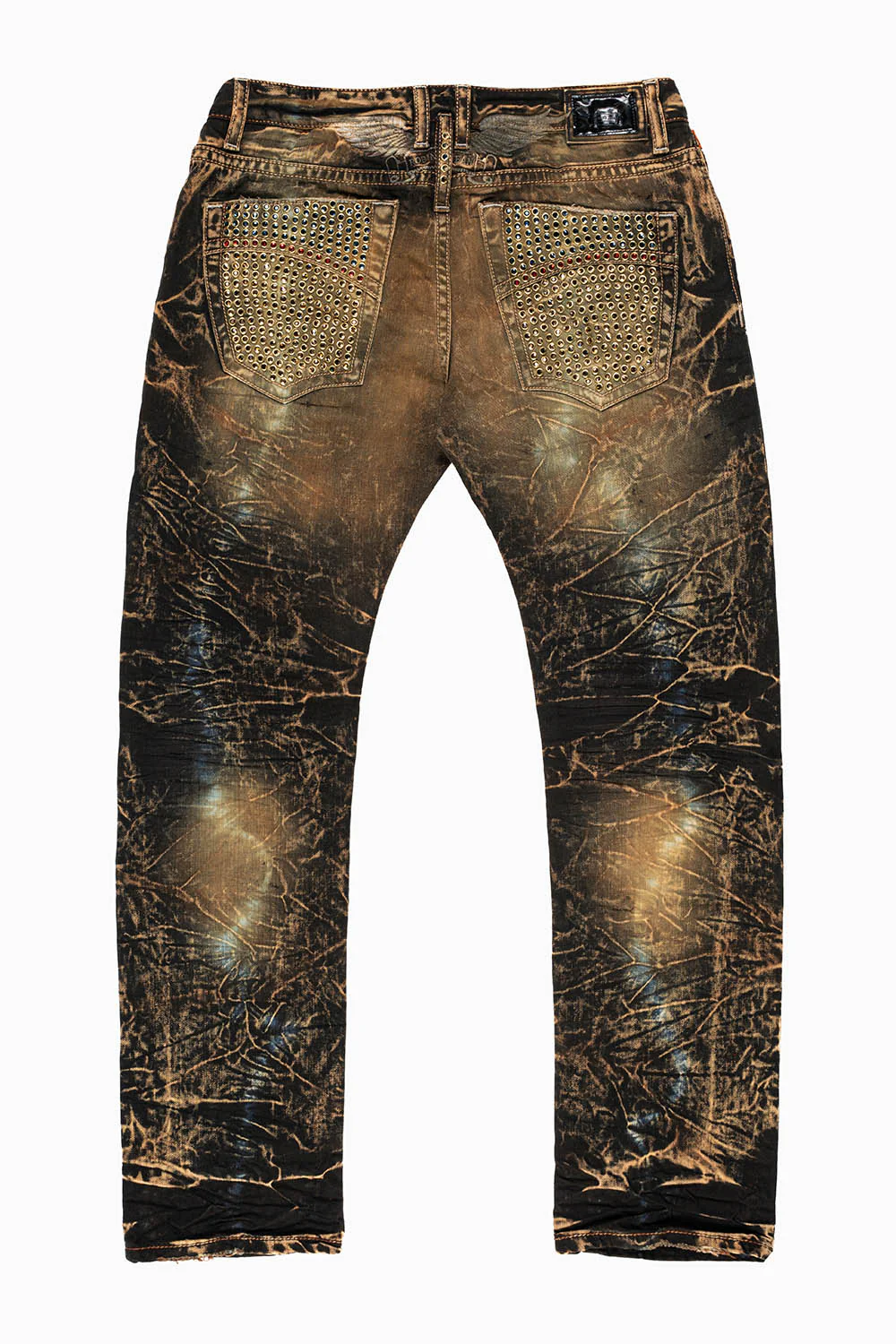 CLASSIC 5 POCKET SLIM LEG JEANS IN 4D DARK PERU WASH FULLY EMBELLISHED POCKETS WITH  LARGE CRYSTALS - Image 5