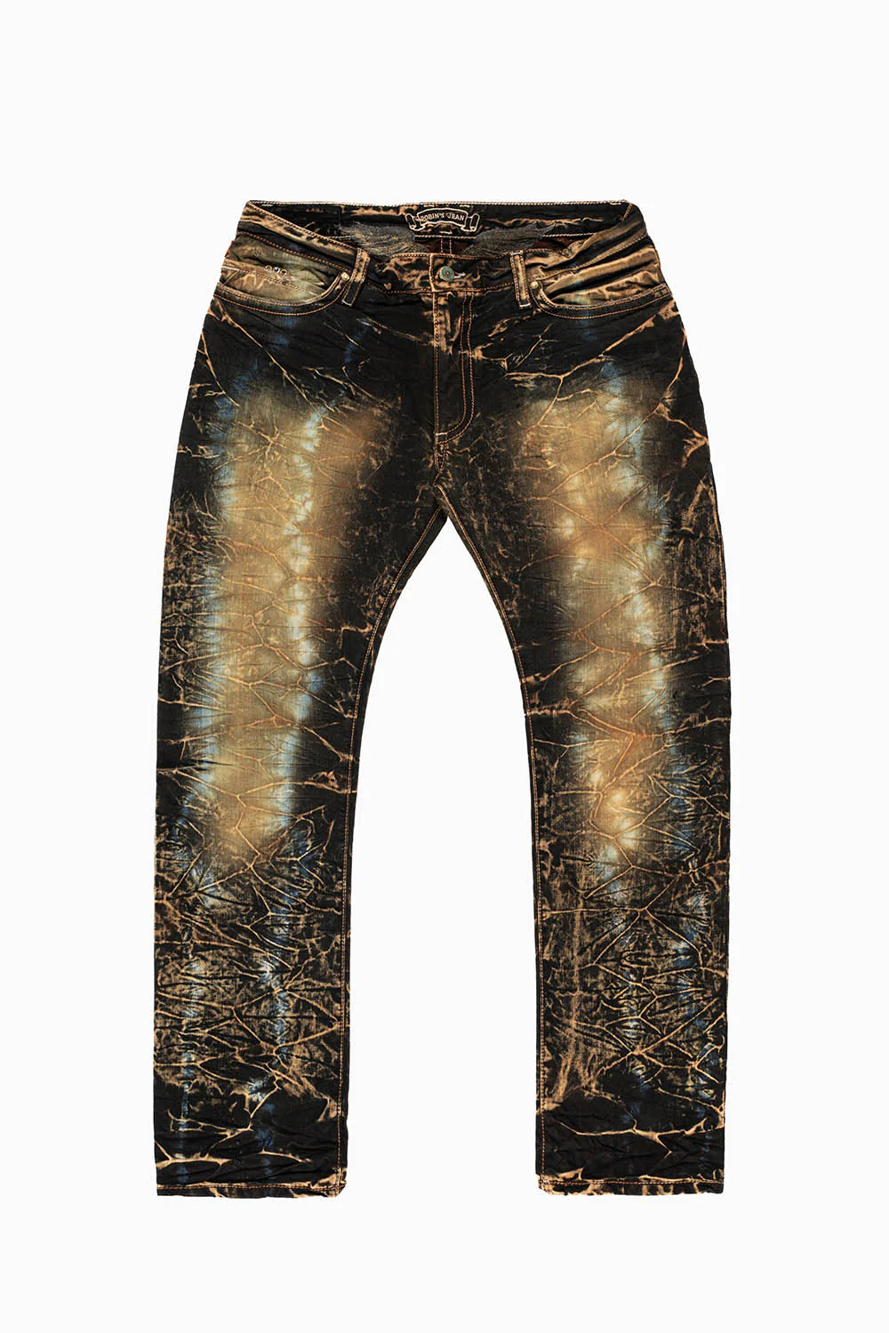 CLASSIC 5 POCKET SLIM LEG JEANS IN 4D DARK PERU WASH FULLY EMBELLISHED POCKETS WITH  LARGE CRYSTALS - Image 6