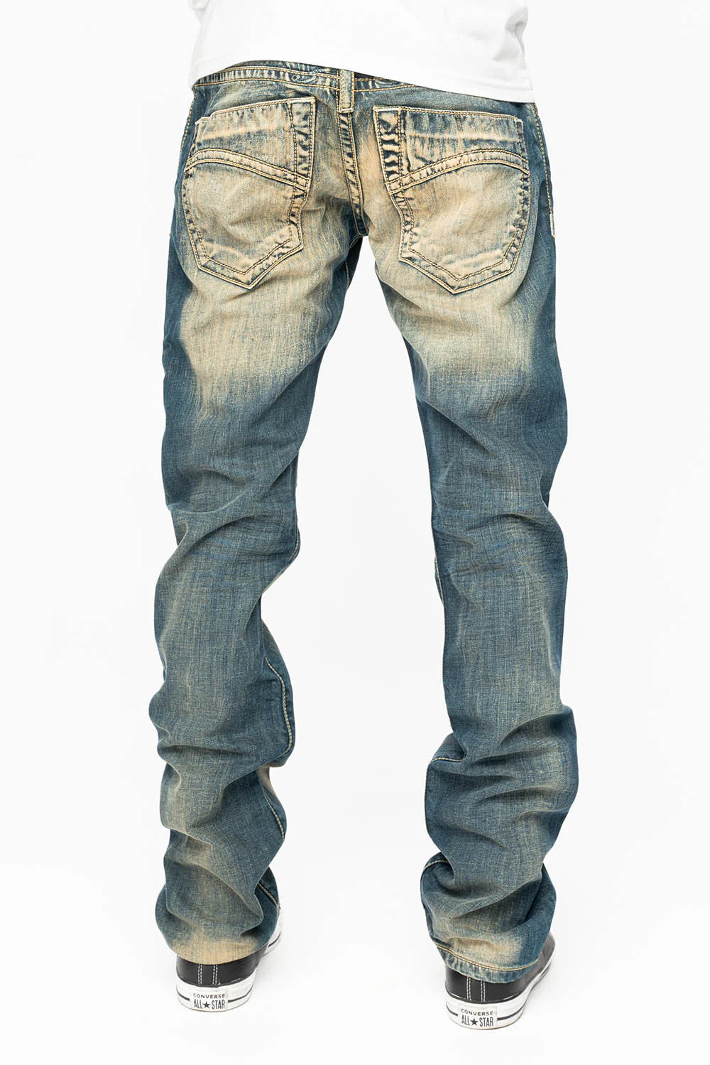 CLASSIC 5 POCKET STRAIGHT LEG JEANS IN BLUE VENICE WASH - Image 3