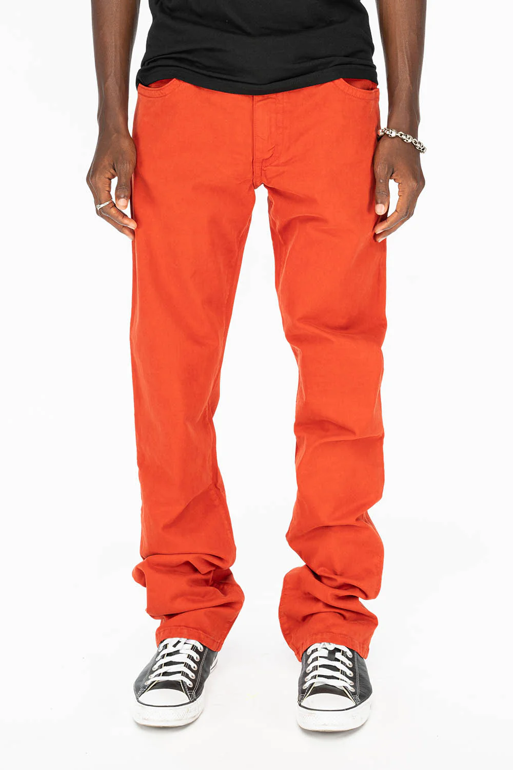 CLASSIC 5 POCKET STRAIGHT LEG JEANS IN BRICK - Image 2