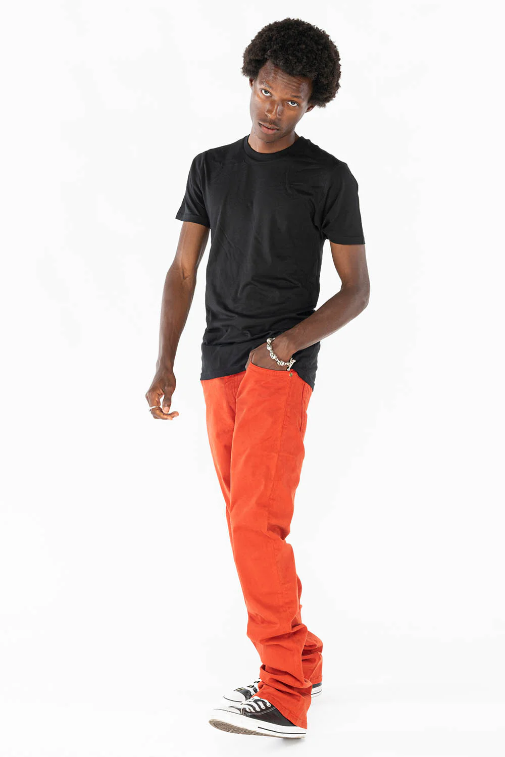 CLASSIC 5 POCKET STRAIGHT LEG JEANS IN BRICK - Image 7