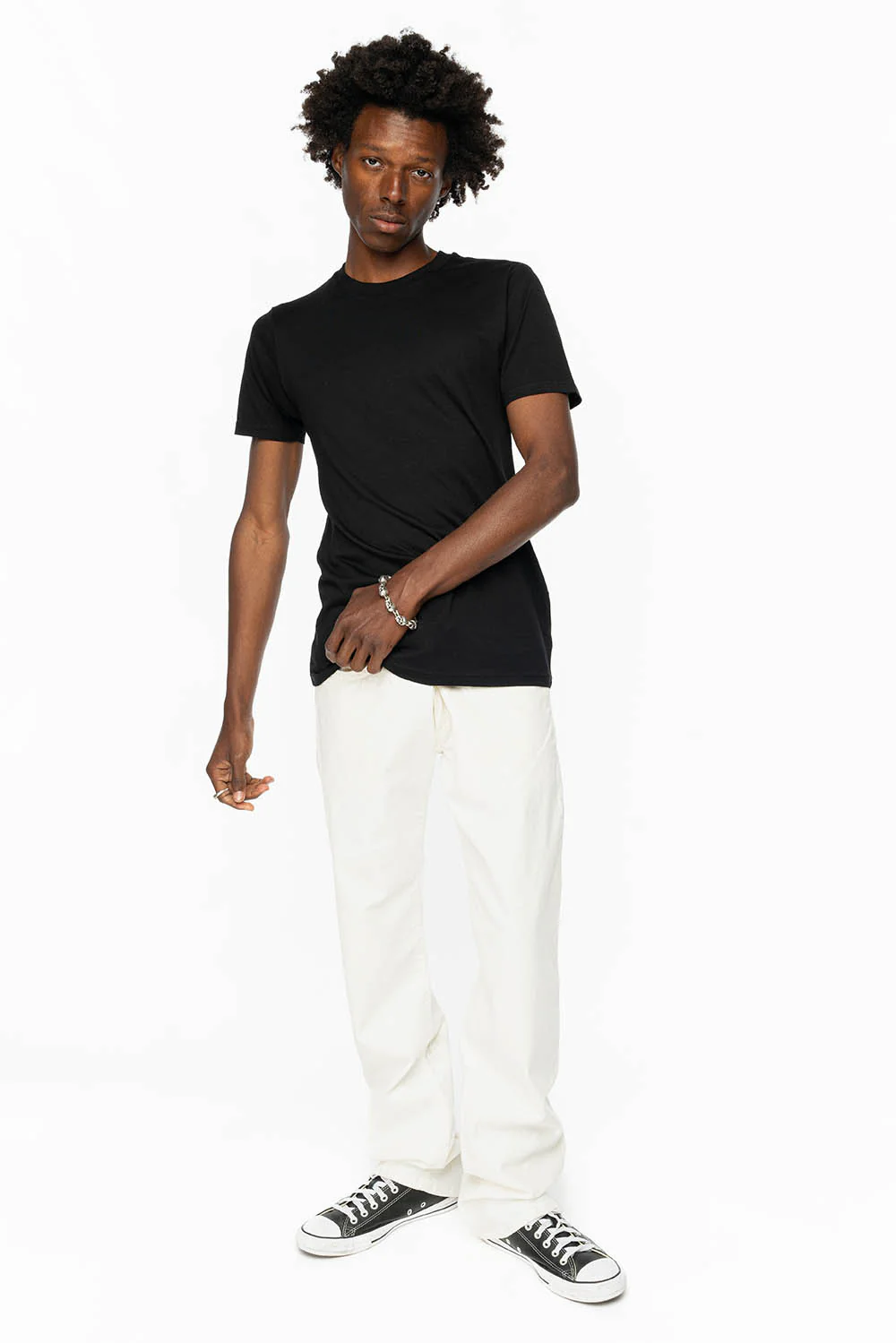 CLASSIC 5 POCKET  STRAIGHT  LEG JEANS  IN WHITE MADONNA WASH - Image 6