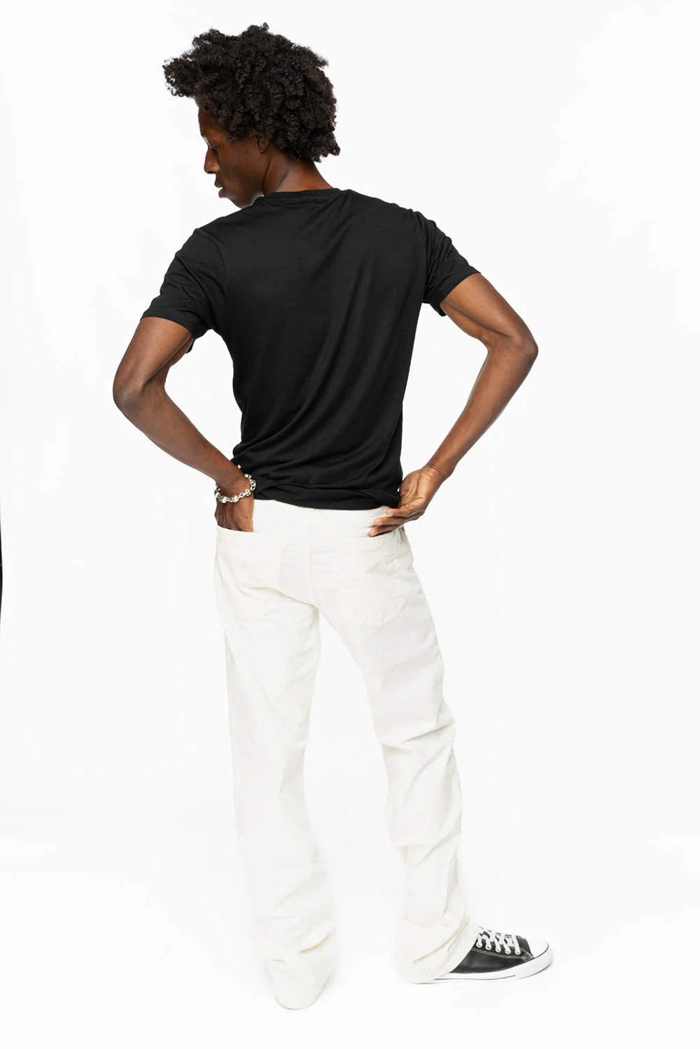 CLASSIC 5 POCKET  STRAIGHT  LEG JEANS  IN WHITE MADONNA WASH - Image 7