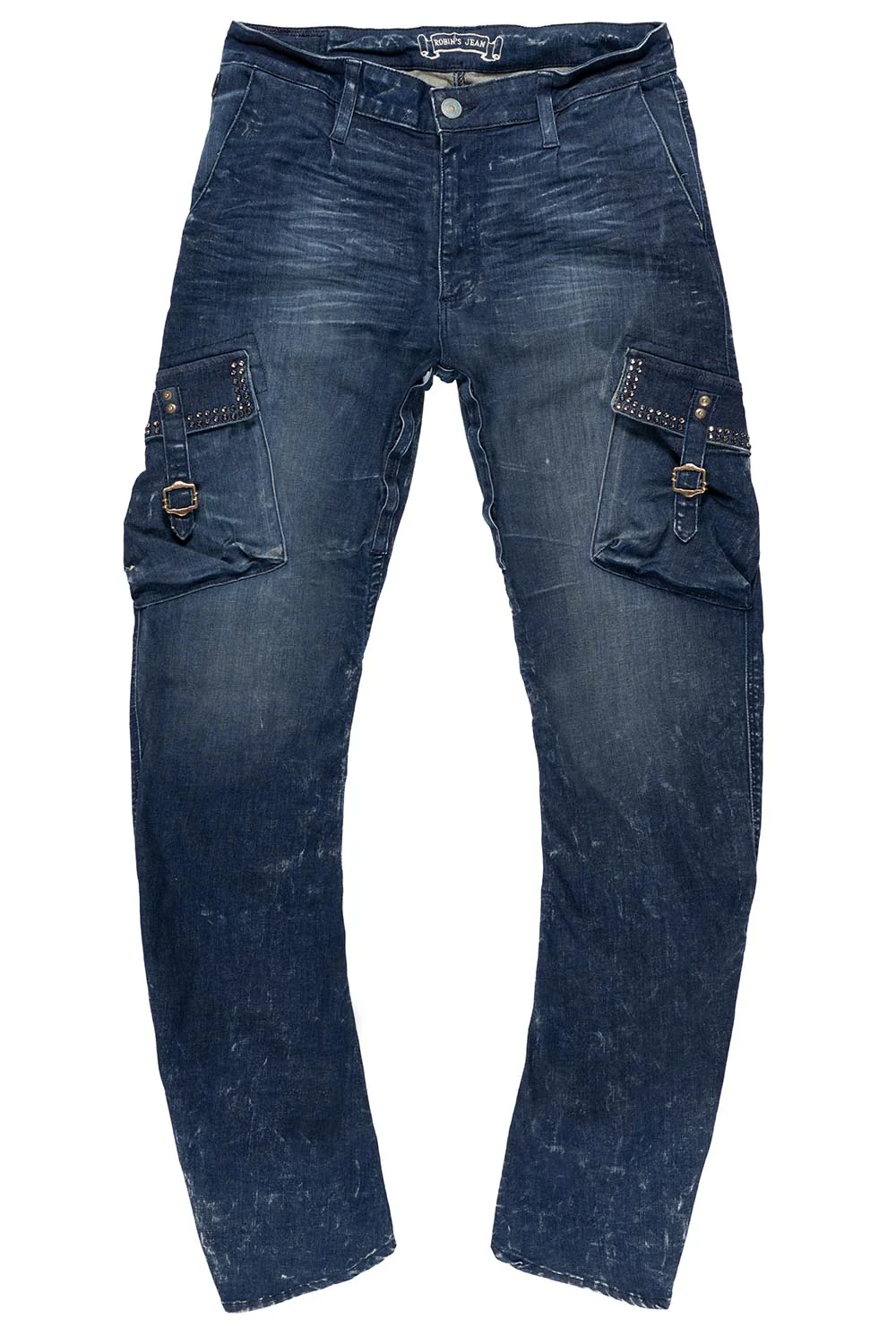 CLASSIC PREDATOR CARGO JEAN IN ALBANY DARK WASH EMBELLISHED WITH  CRYSTALS - Image 10
