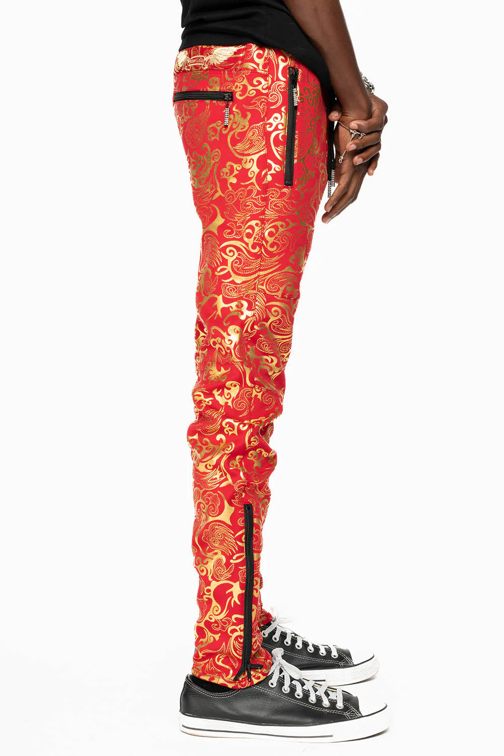 CLOUD JOGGER IN RED AND GOLD - Image 4
