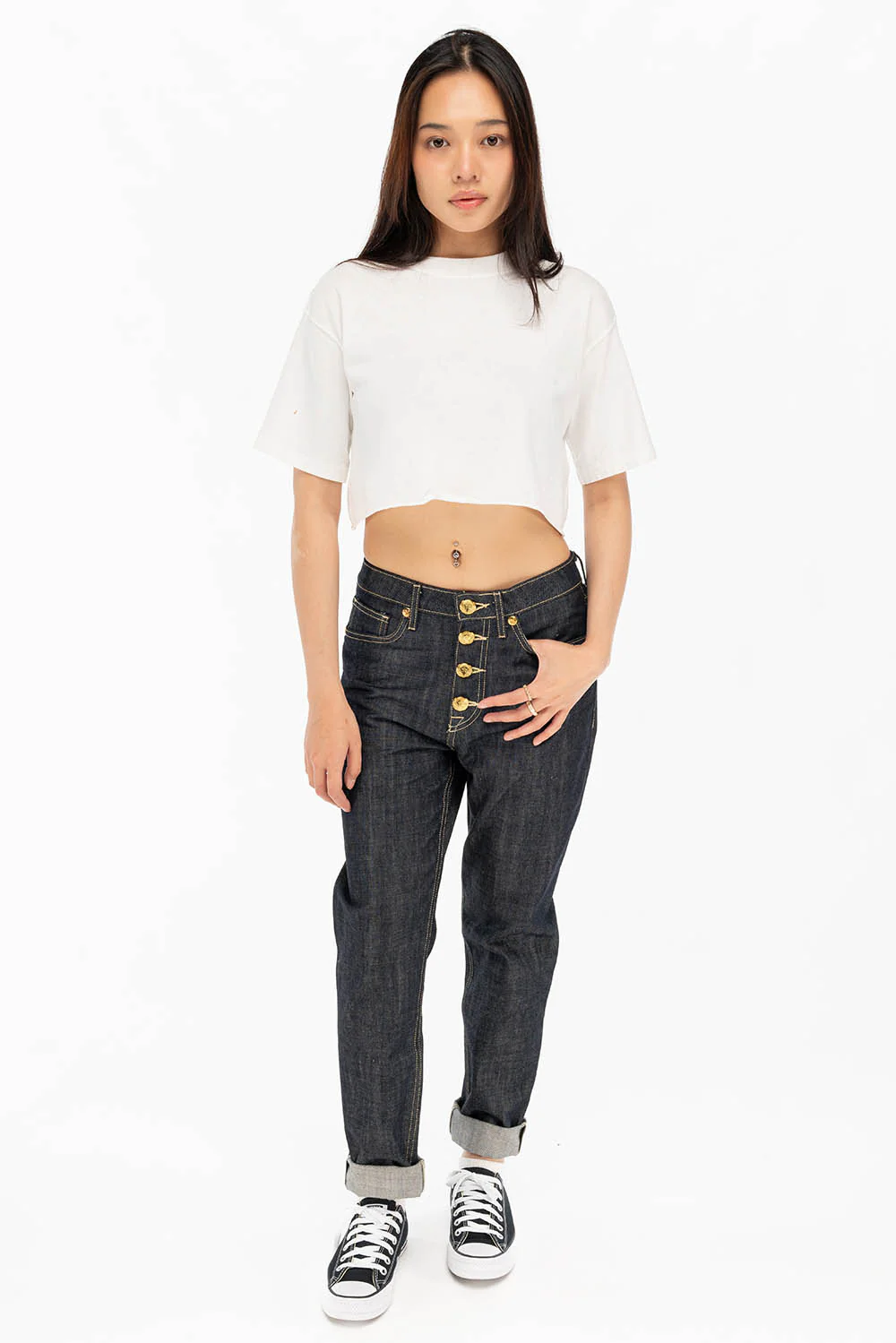 WOMENS BOYFRIEND STYLE JEANS IN RAW - Image 5