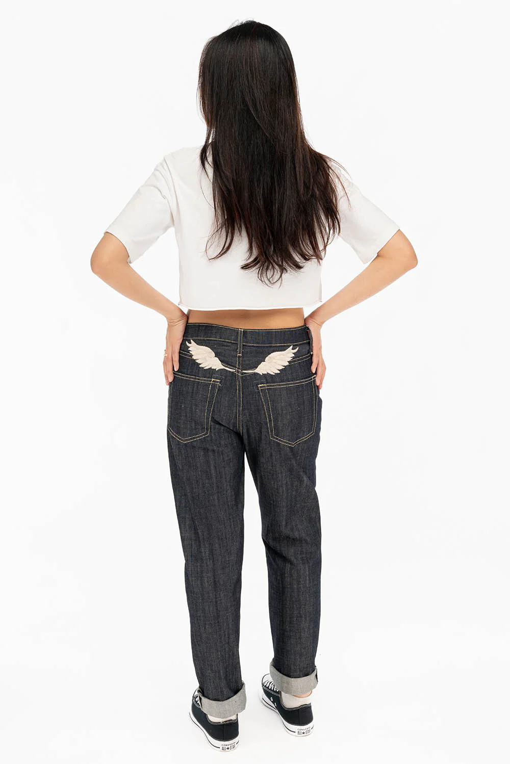 WOMENS BOYFRIEND STYLE JEANS IN RAW - Image 7