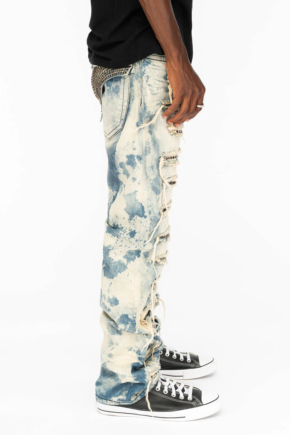 ROBIN'S VINTAGE EDITION JEANS WITH CRYSTALS IN DESTROY CHEROKEE - Image 5