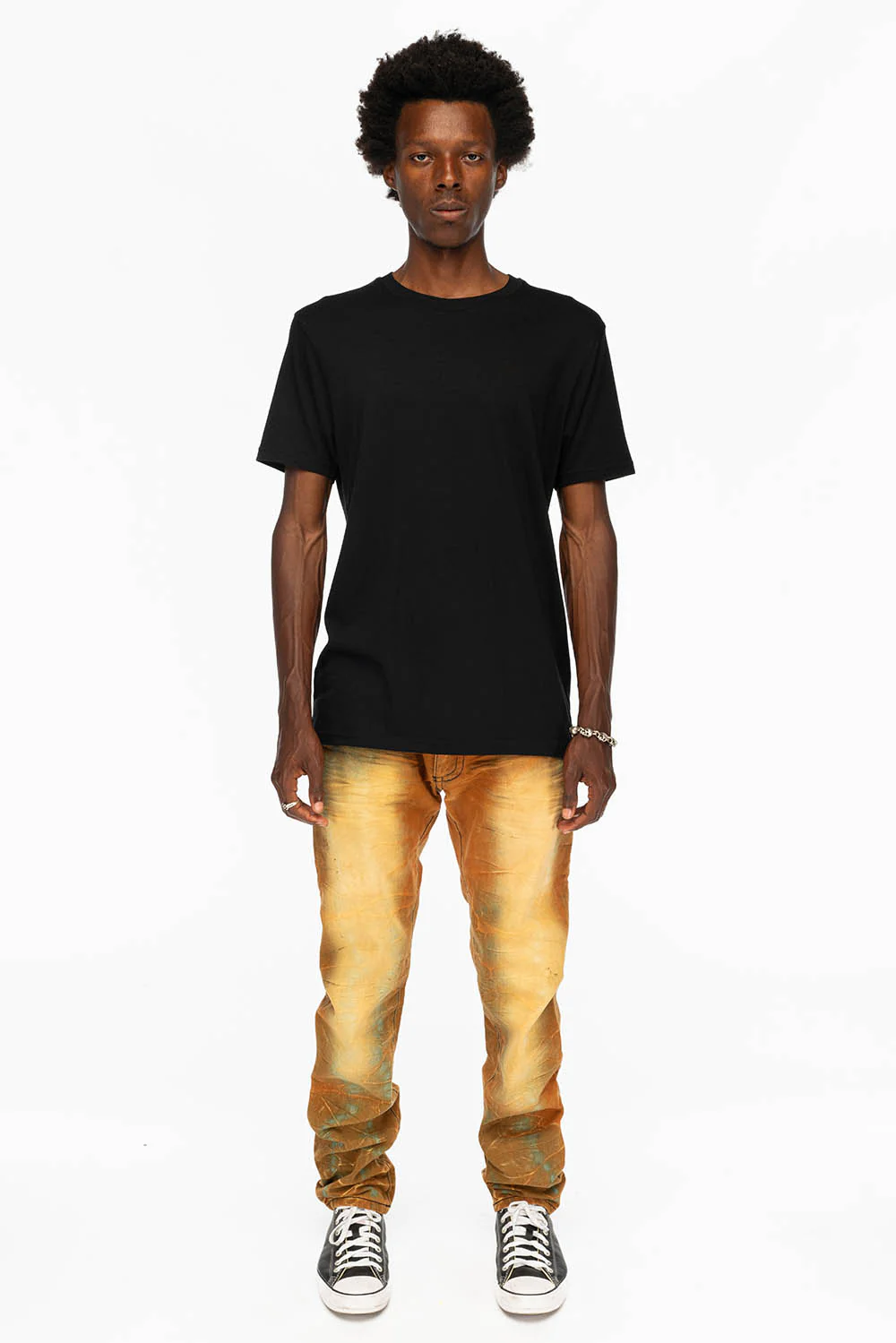 ROBIN'S MENS SLIM LONG FLAP JEANS WITH CRYSTALS IN 4D LIGHT PERU - Image 7