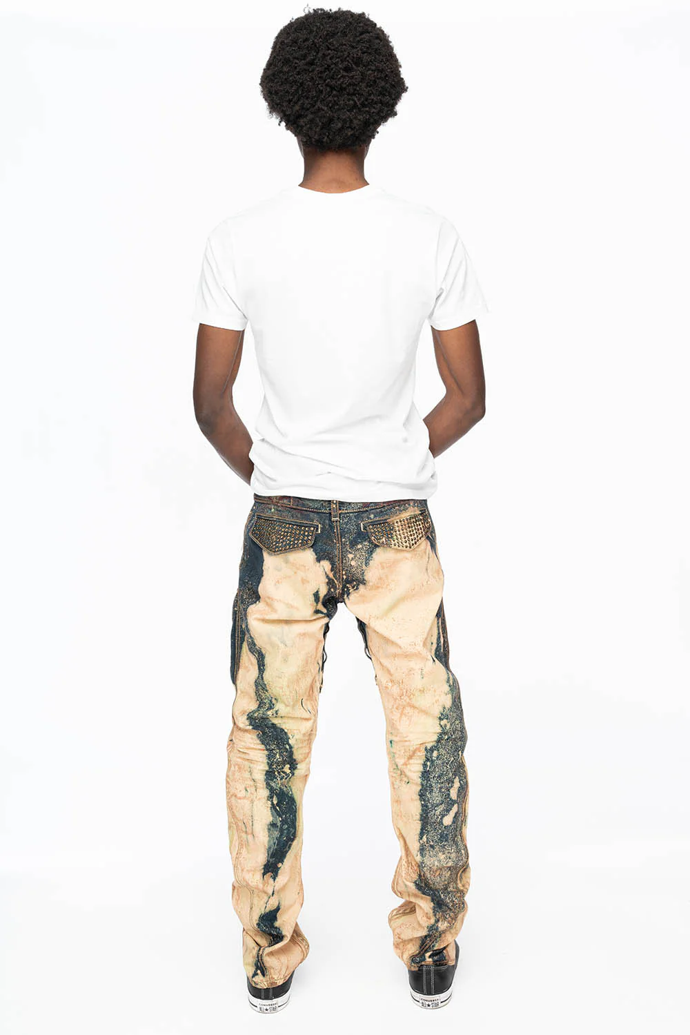 MENS TECHNIQUE CARGO PANTS IN GRAFFITI WASH WITH CRYSTALS - Image 7