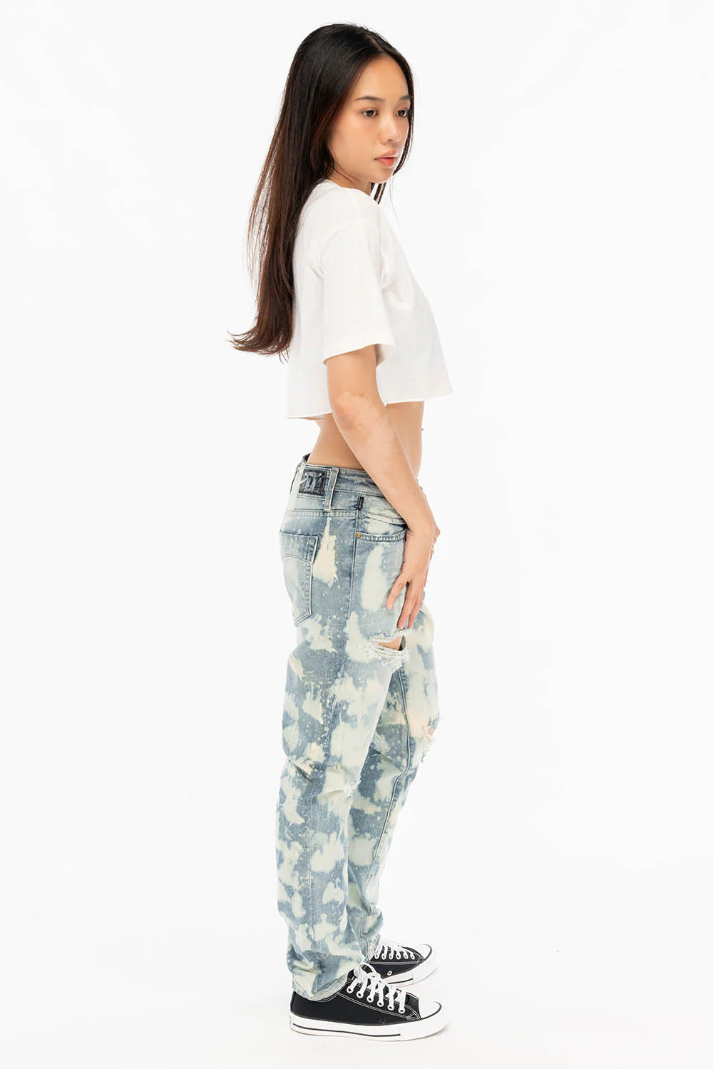 BOYFRIEND STYLE WOMENS JEANS IN MARCEL INDIGO WASH - Image 6