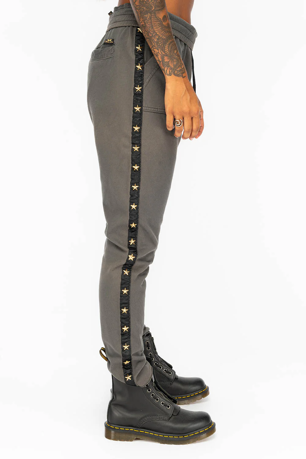 WOMENS JOGGING PANTS IN GREY CHARCOAL - Image 2
