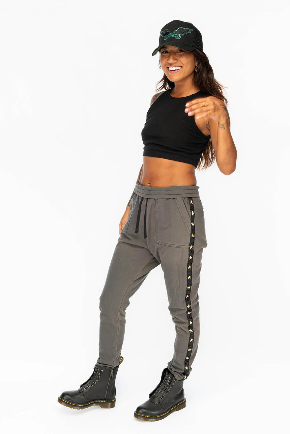 WOMENS JOGGING PANTS IN GREY CHARCOAL - Image 6