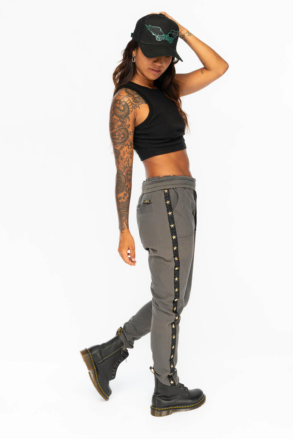 WOMENS JOGGING PANTS IN GREY CHARCOAL - Image 7