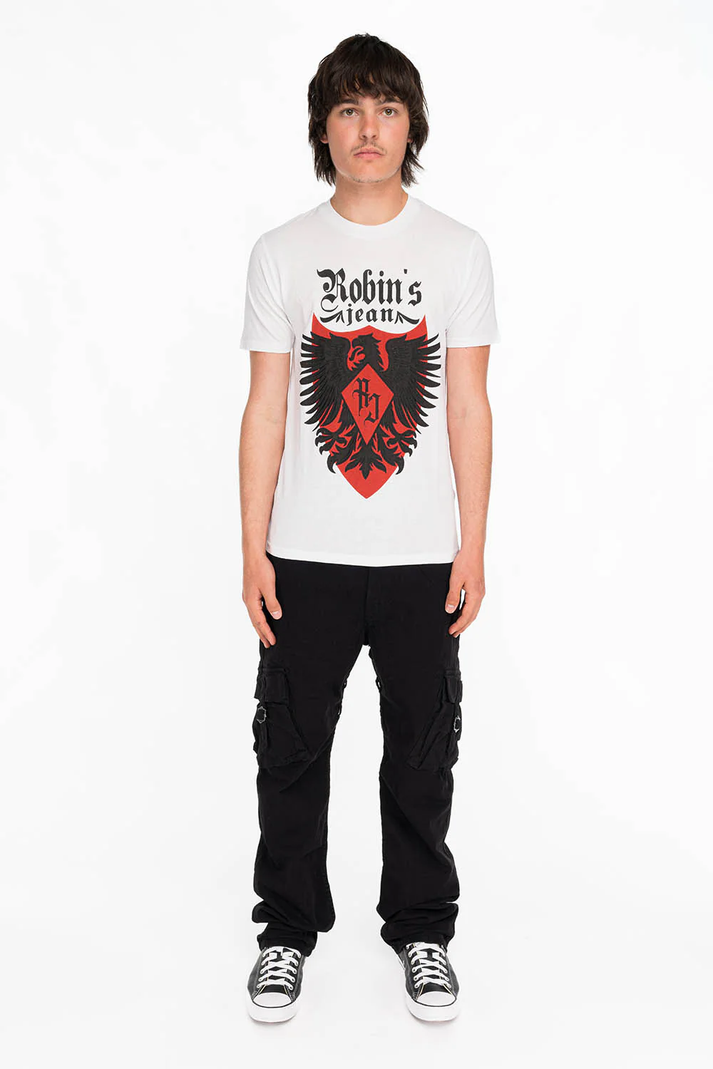 EAGLE CREST TEE IN WHITE - Image 3