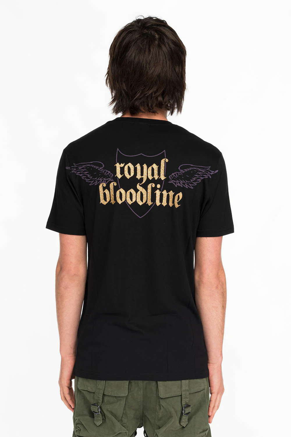 EAGLE CREST TEE IN BLACK AND PURPLE - Image 2