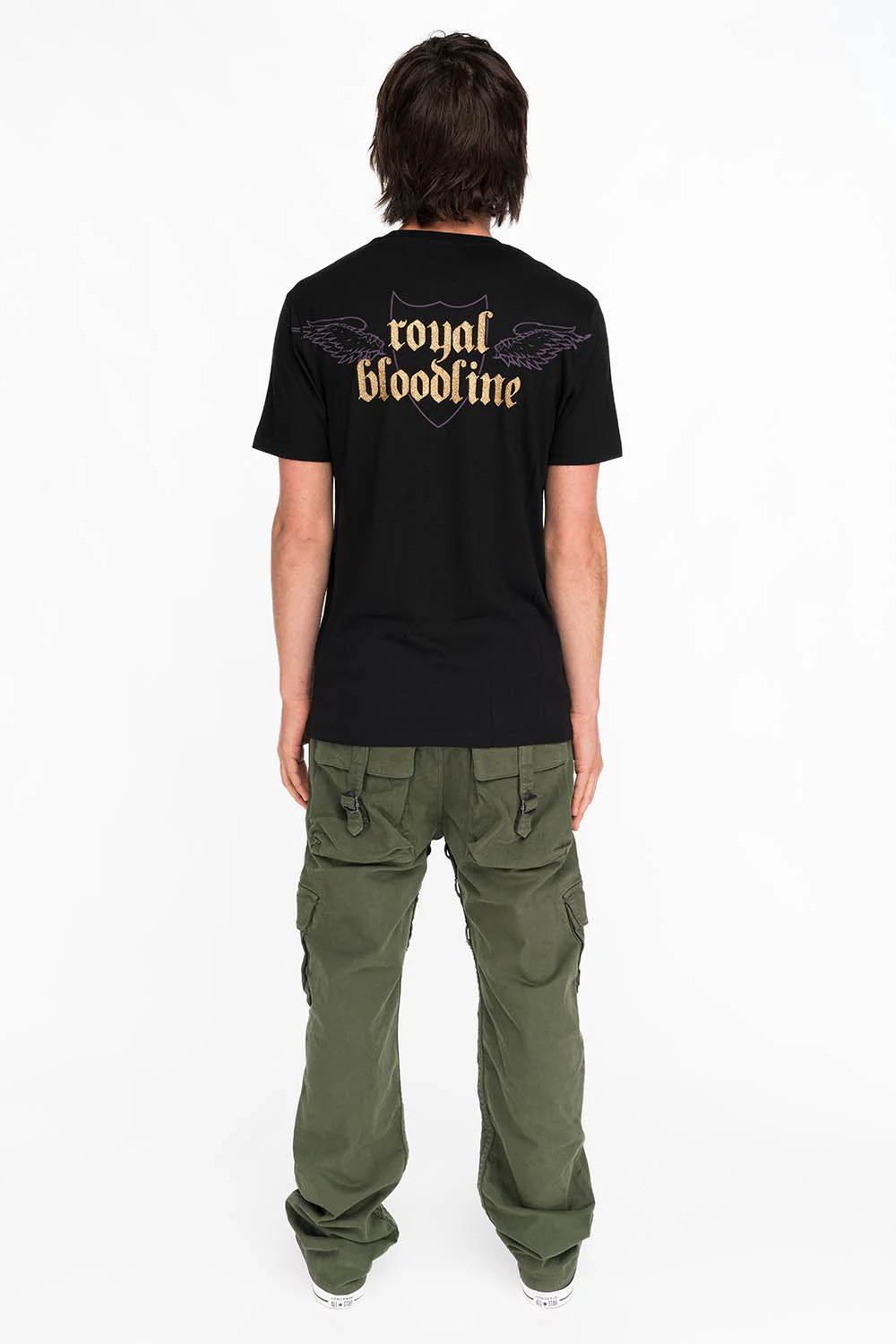 EAGLE CREST TEE IN BLACK AND PURPLE - Image 3