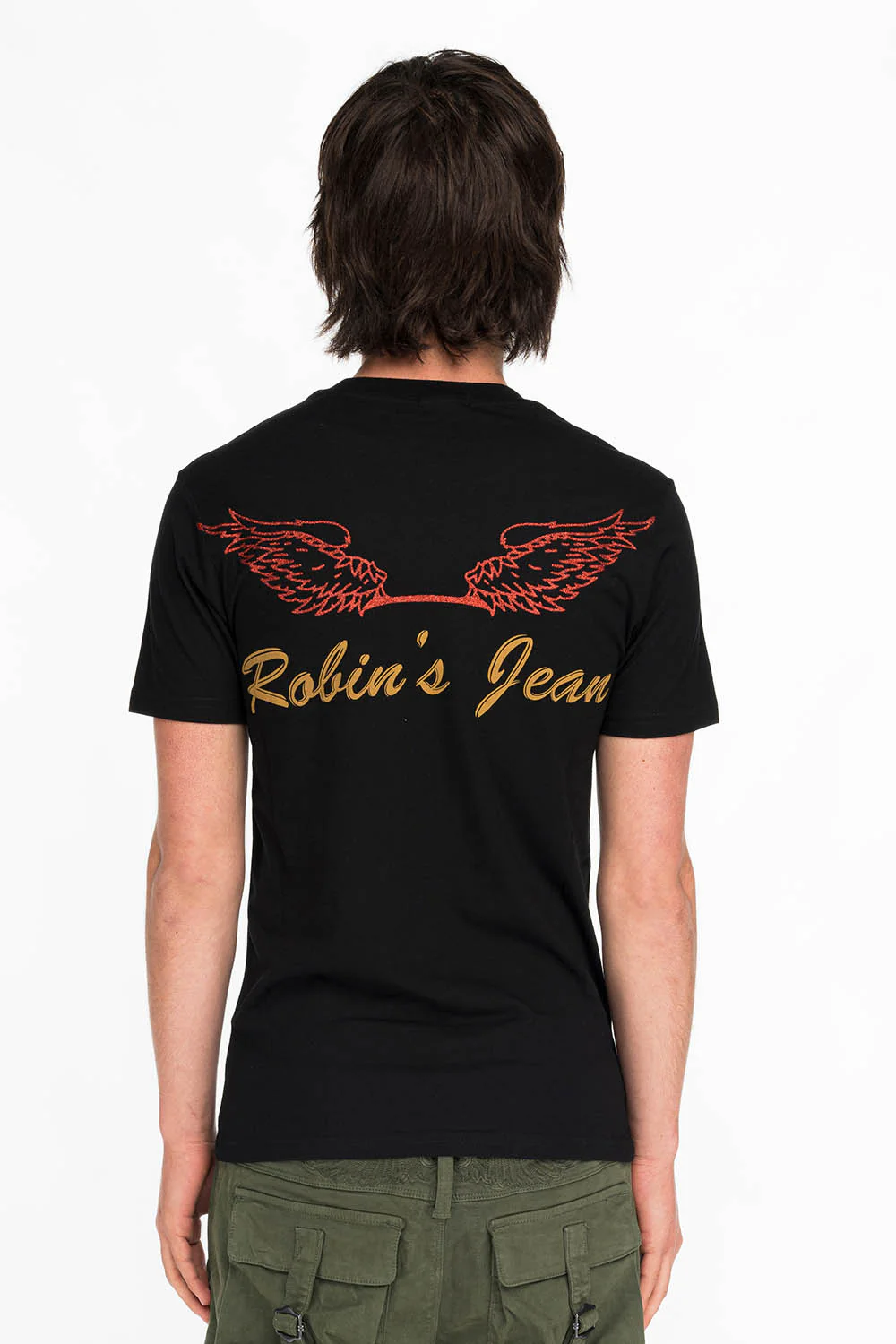 SKULL AND CROSS TEE IN BLACK - Image 2