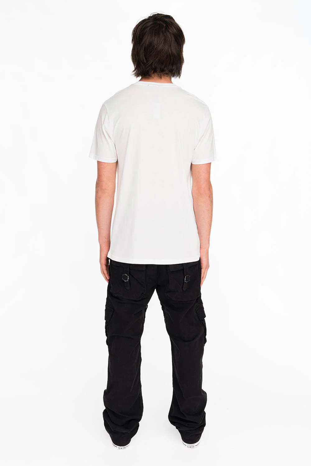 GOLD GLITTER FLEUR TEE IN WHITE - Image 4