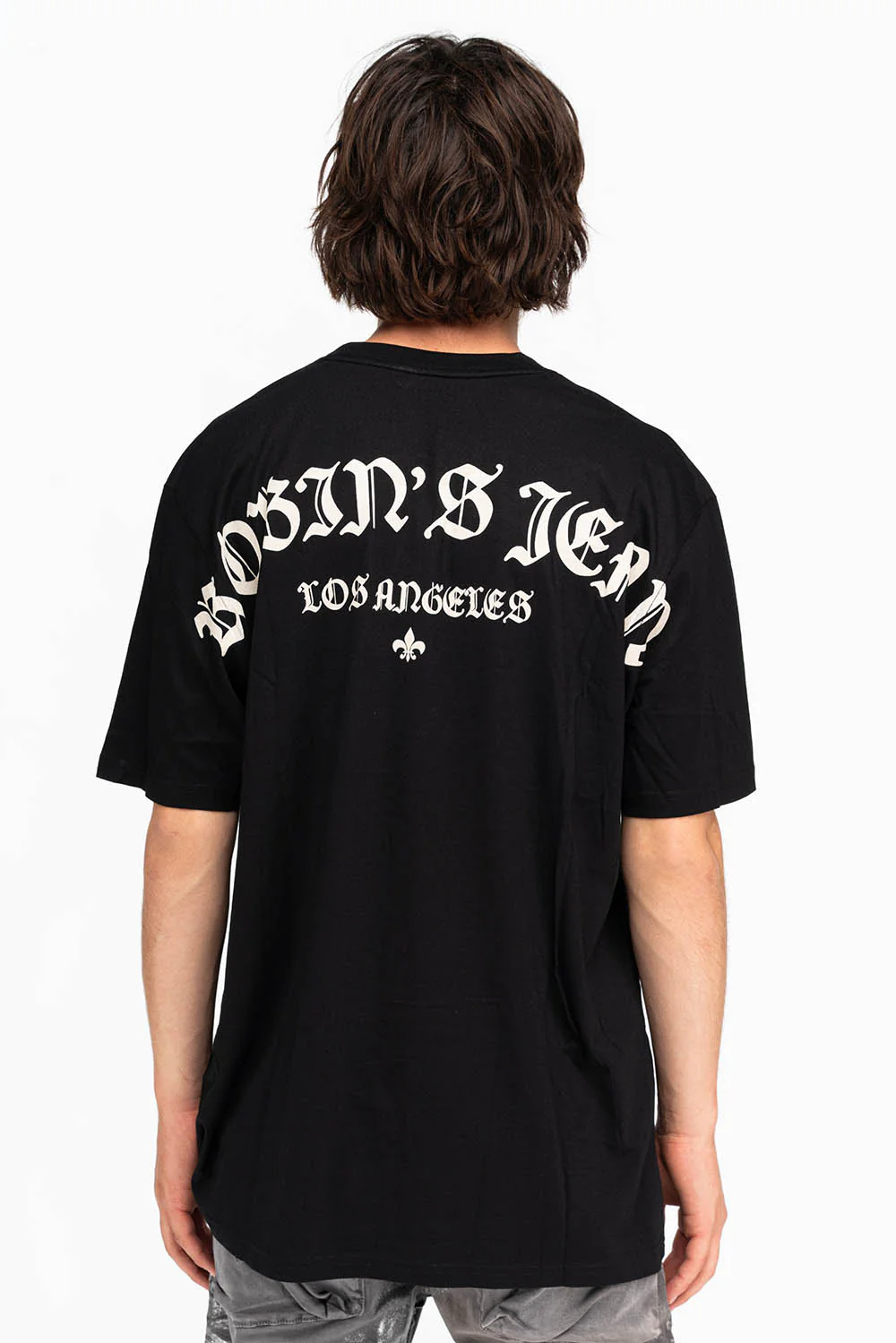 FLEUR-DE-LIS SKULL TEE IN BLACK - Image 2