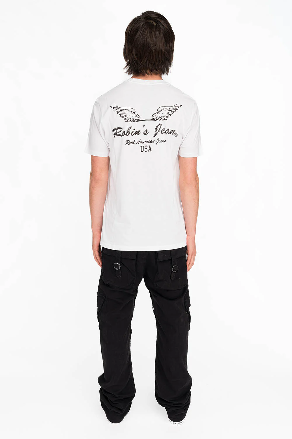 ROBIN WINGS TEE IN WHITE BLACK - Image 3