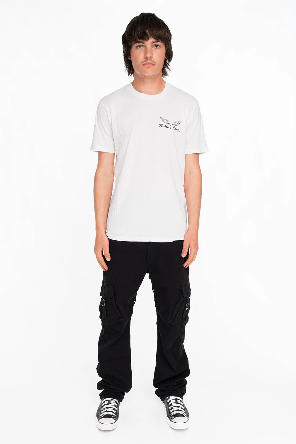 ROBIN WINGS TEE IN WHITE BLACK - Image 4