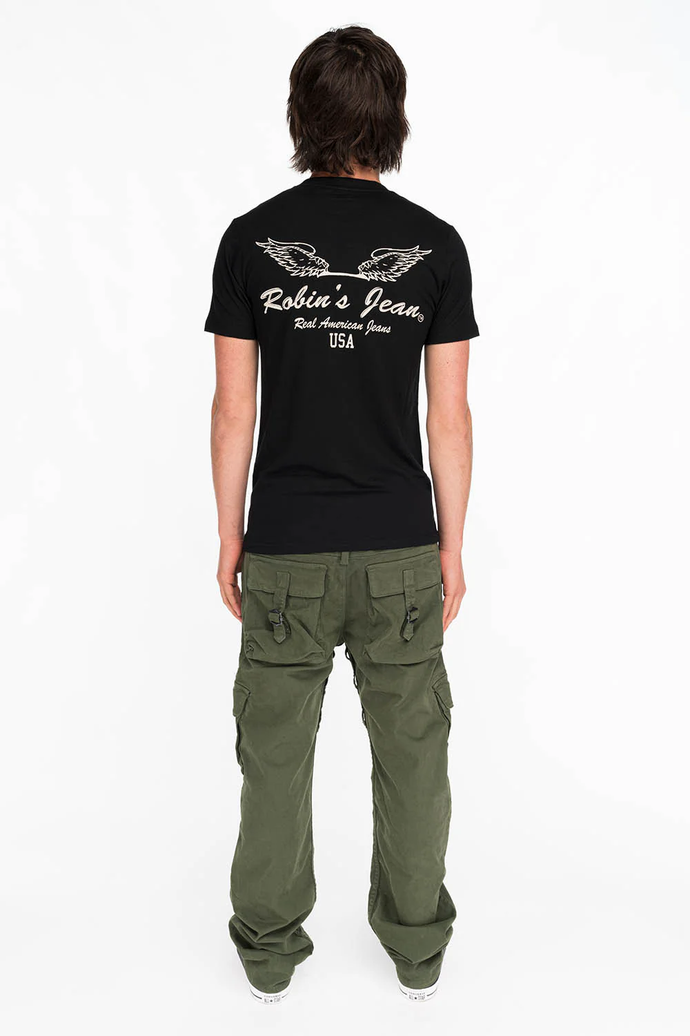 ROBIN WINGS TEE IN BLACK WHITE - Image 3