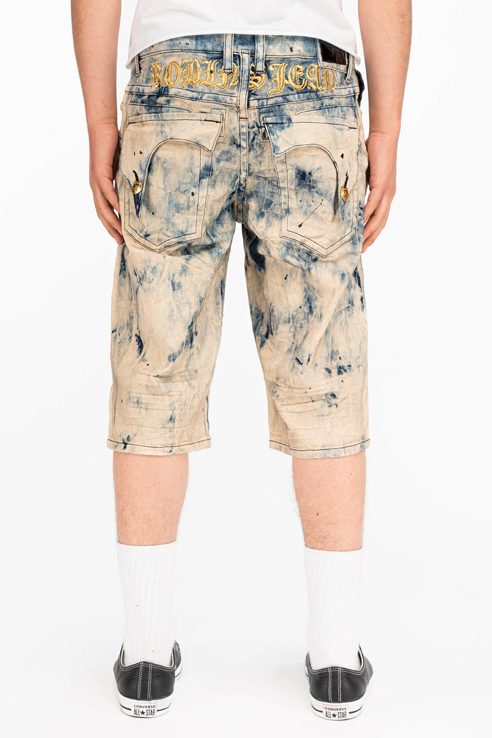 KILLER FLAP SHORTS IN TIE DYE BLUE - Image 3