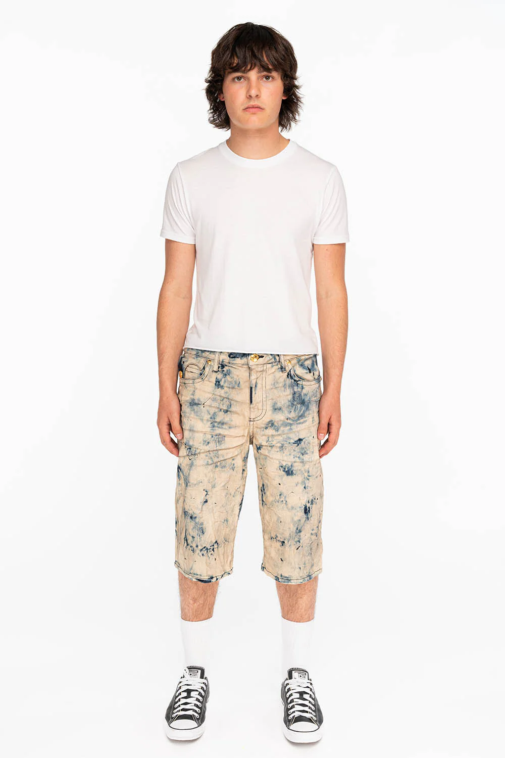 KILLER FLAP SHORTS IN TIE DYE BLUE - Image 4