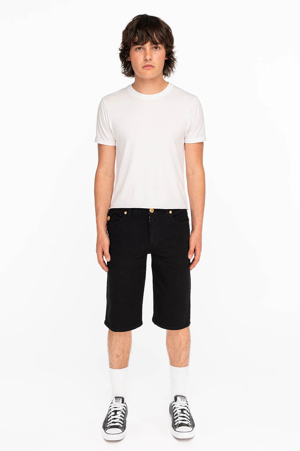KILLER FLAP SHORTS IN BLACK AND GOLD - Image 4