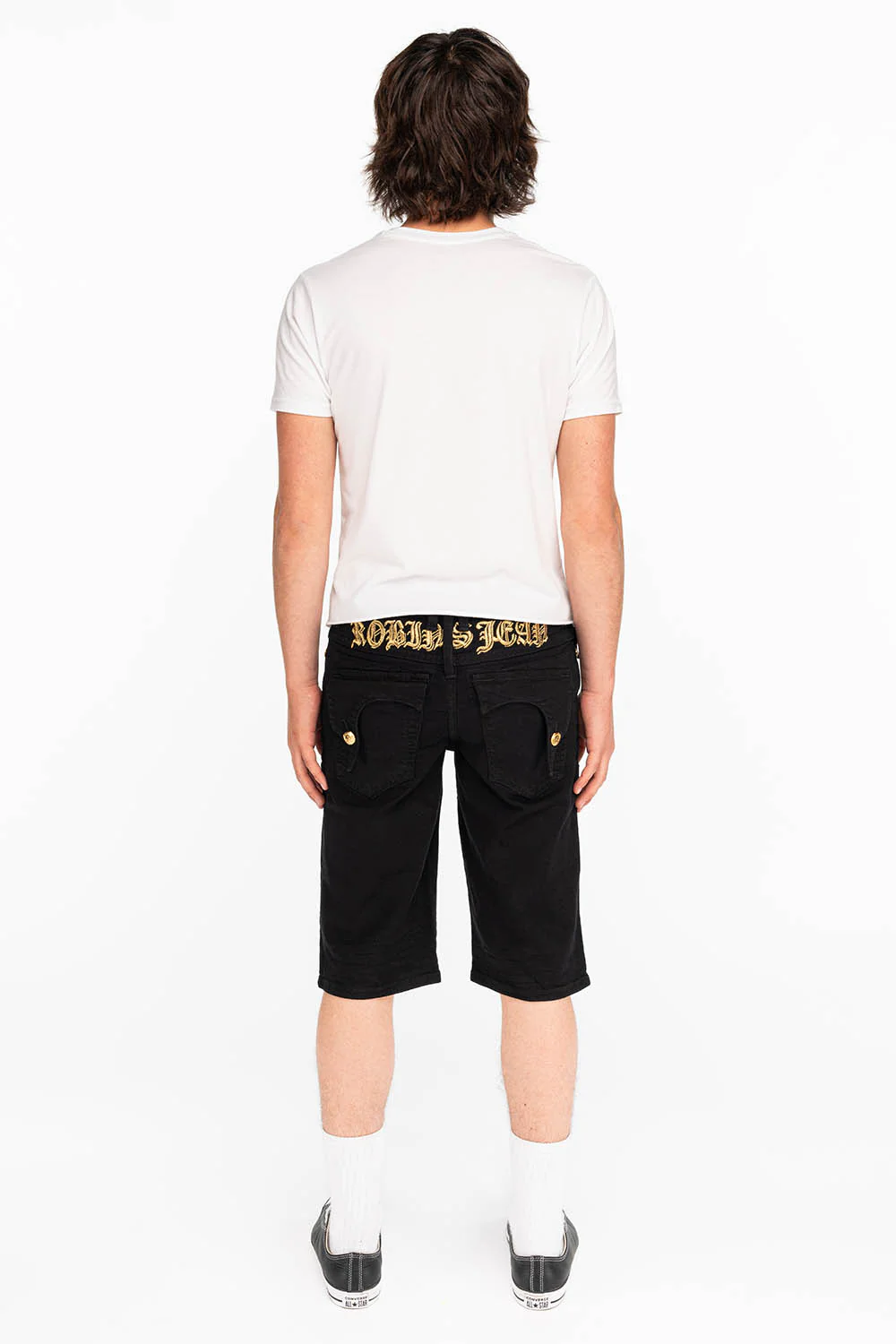 KILLER FLAP SHORTS IN BLACK AND GOLD - Image 5