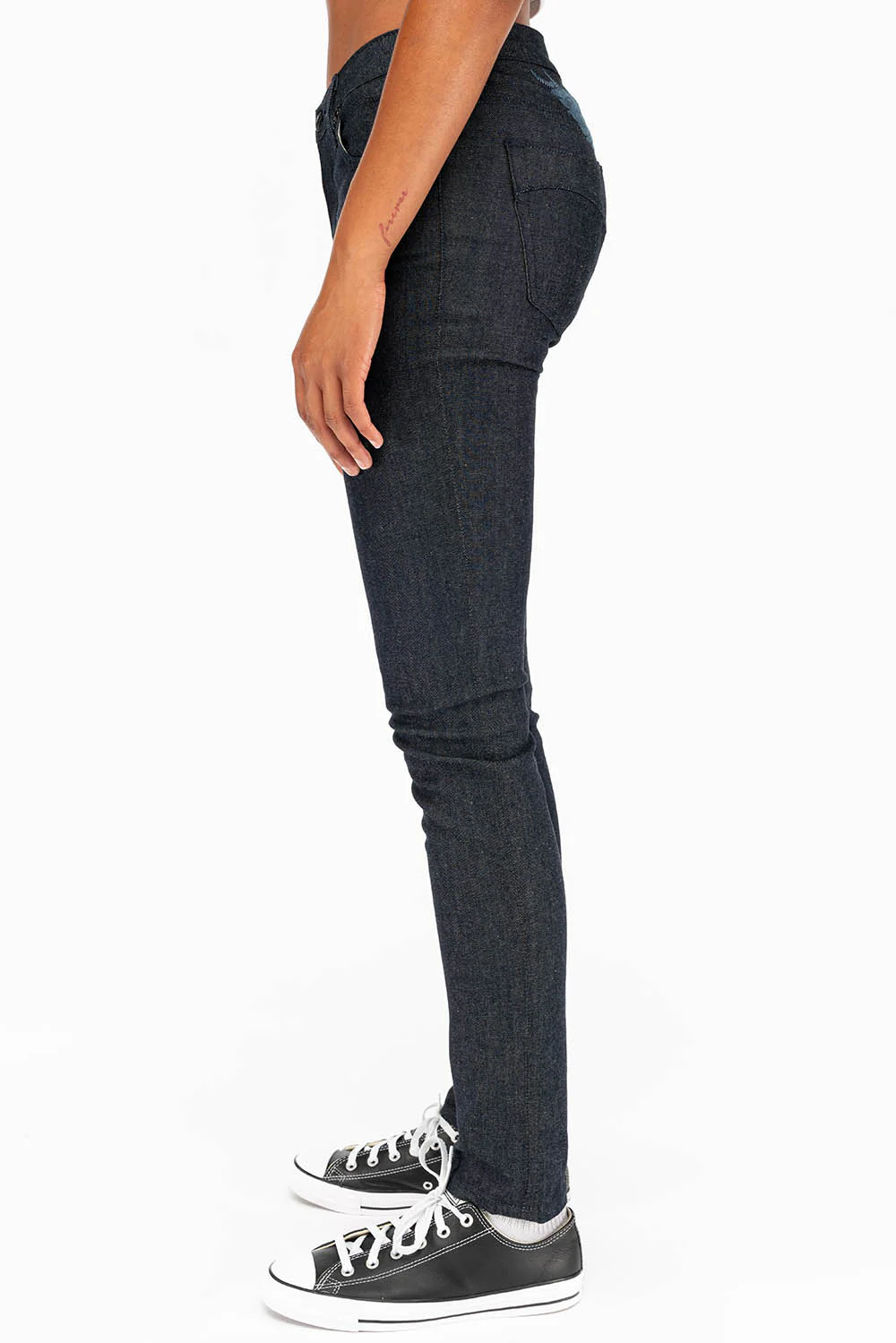 WOMENS CLASSIC 5 POCKET SKINNY JEANS IN RAW - Image 3