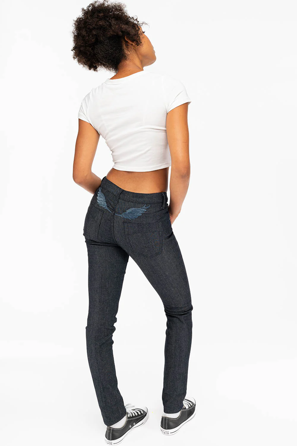 WOMENS CLASSIC 5 POCKET SKINNY JEANS IN RAW - Image 5