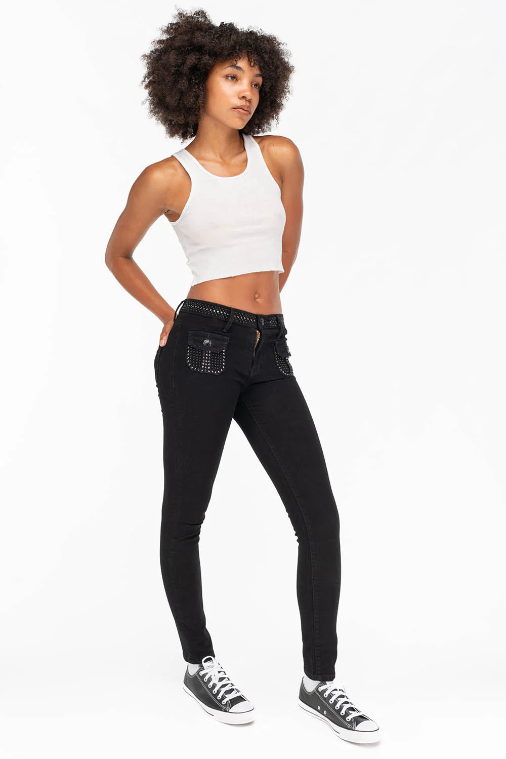 LADY G.I. IN BLACK FULLY LOADED W/ CRYSTALS - Image 4
