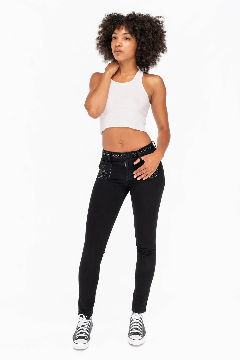 LADY G.I. IN BLACK FULLY LOADED W/ CRYSTALS - Image 7