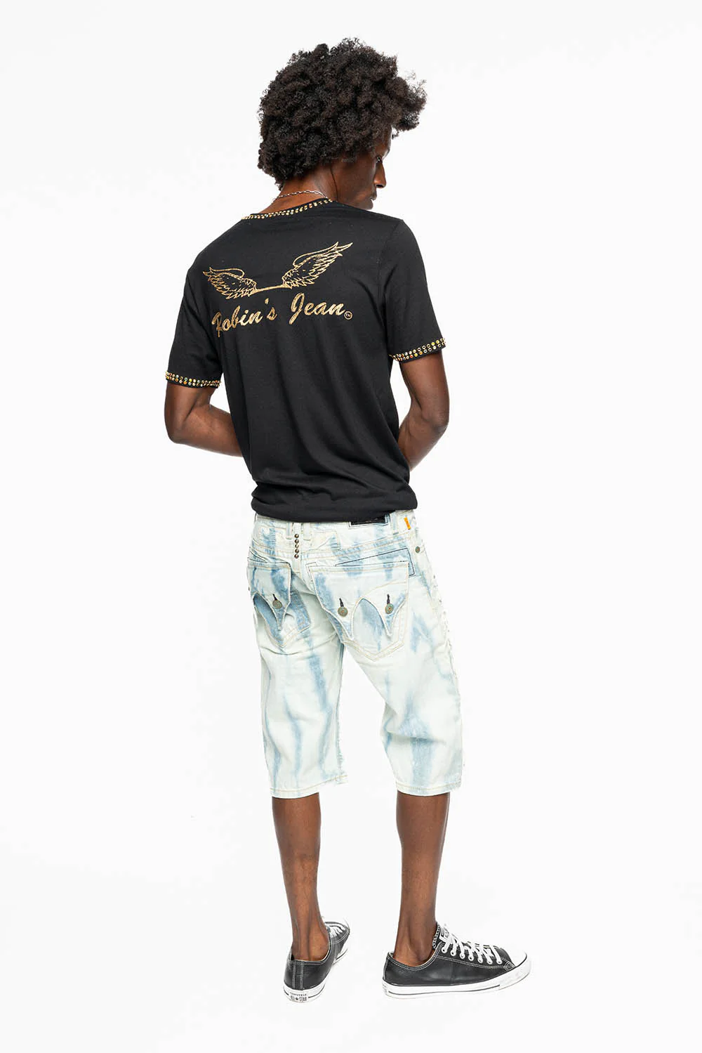 MENS DOUBLE FLAP DESTROYED SHORTS IN FLORENCE WASH - Image 5