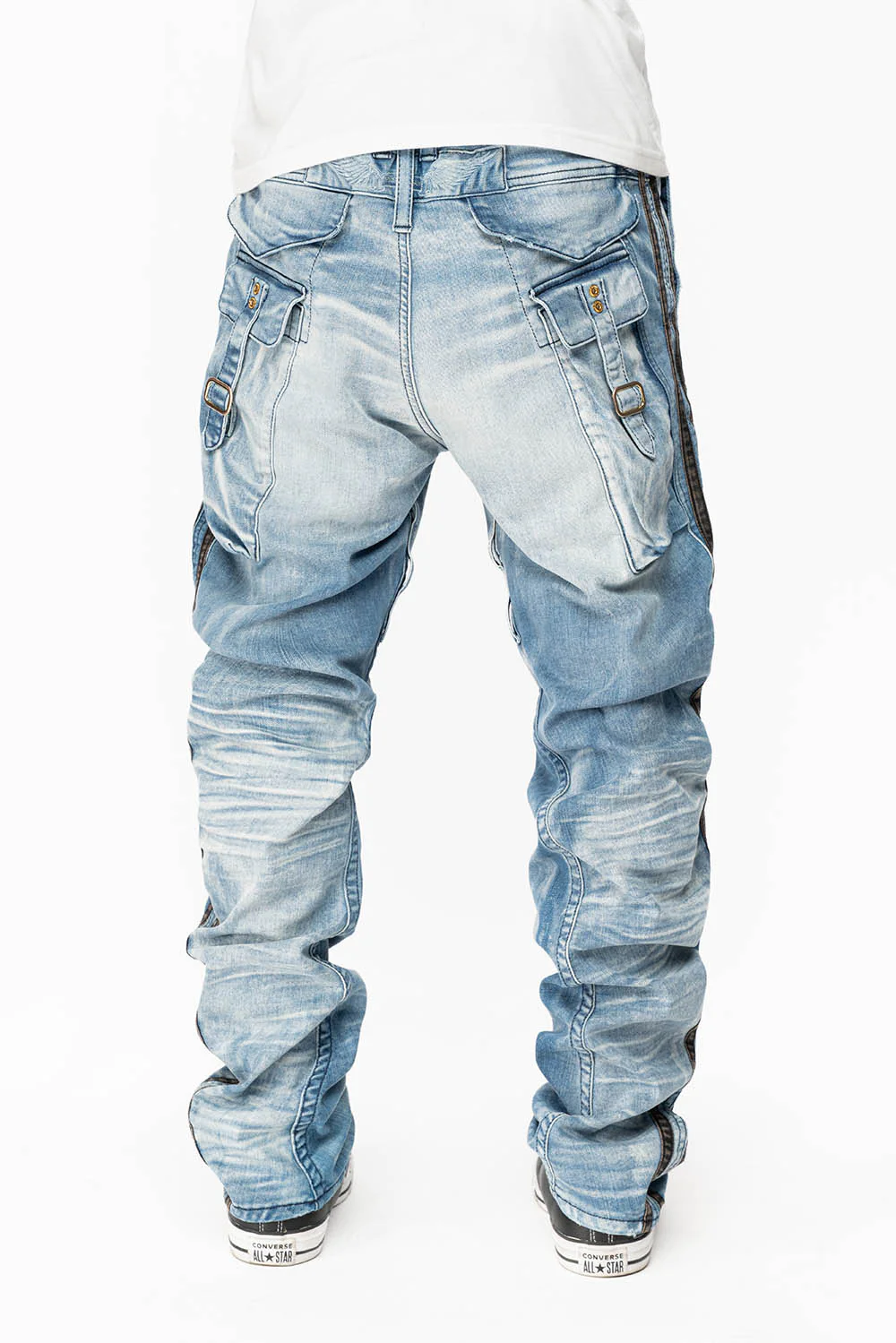 MENS WARRIOR MILITARY JEAN- PANTS IN BLUE OMAHA LIGHT WASH - Image 2
