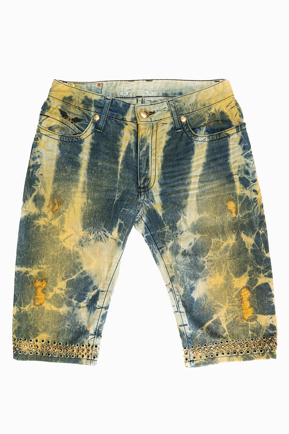 MENS SHORT WITH FLAP POCKETS IN SYDNEY BROKEN REPAIRED WASH WITH CRYSTALS - Image 3