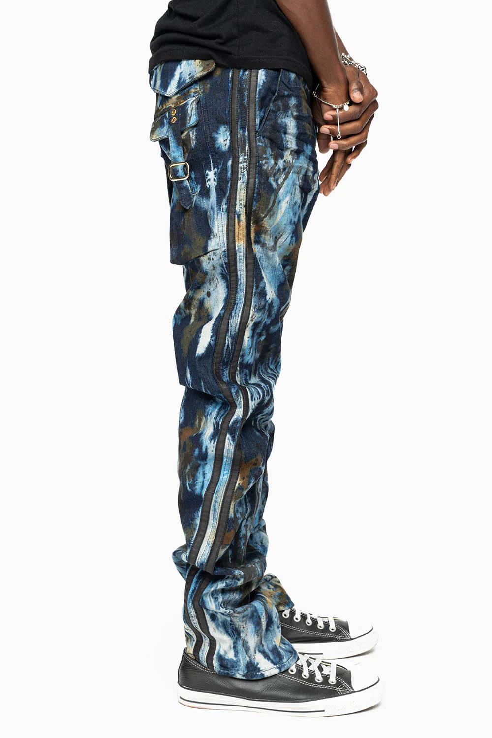 MENS WARRIOR MILITARY JEAN- PANTS IN BABA BLUE WASH - Image 2