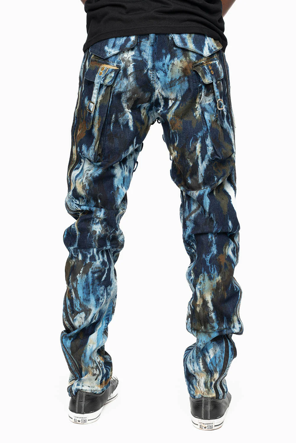 MENS WARRIOR MILITARY JEAN- PANTS IN BABA BLUE WASH - Image 3