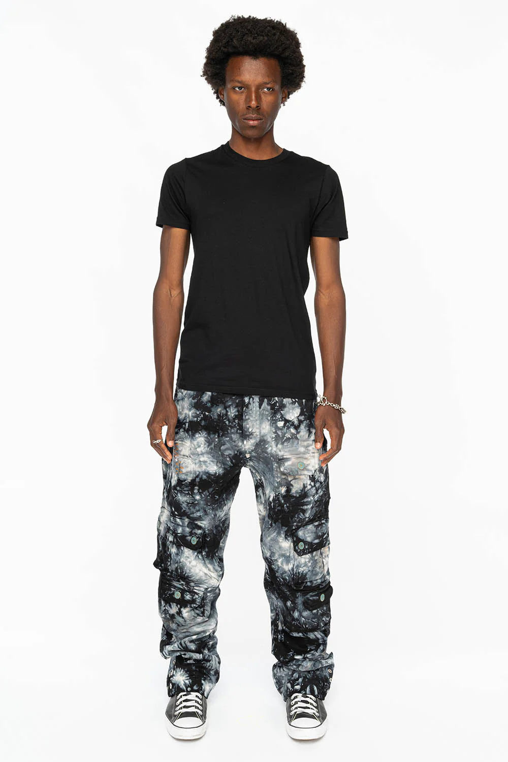 ORIGINAL ROBIN’S JEAN CALL OF DUTY CARGO PANTS IN CRYSTAL TIE DYE BLK - Image 4