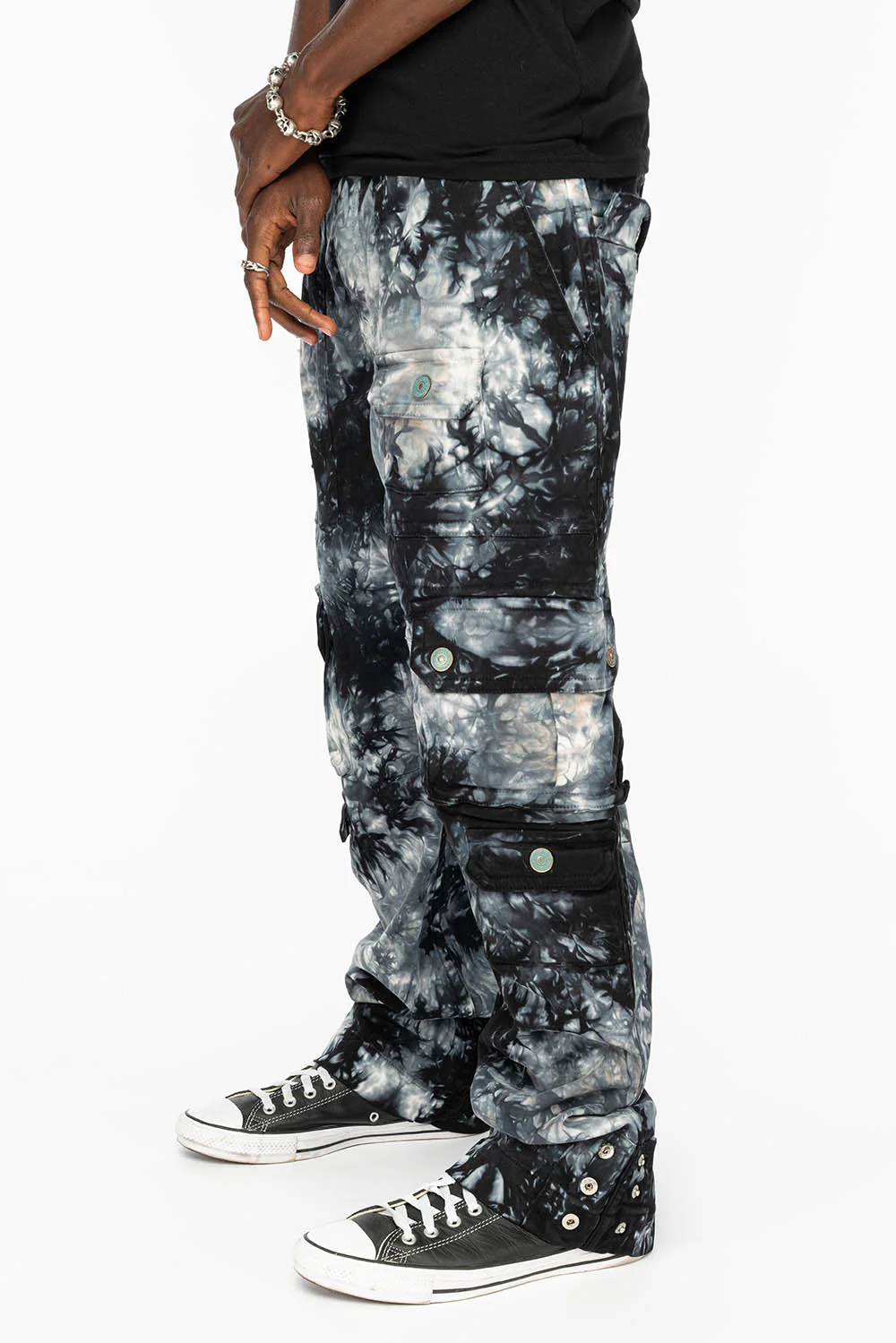 ORIGINAL ROBIN’S JEAN CALL OF DUTY CARGO PANTS IN CRYSTAL TIE DYE BLK - Image 7