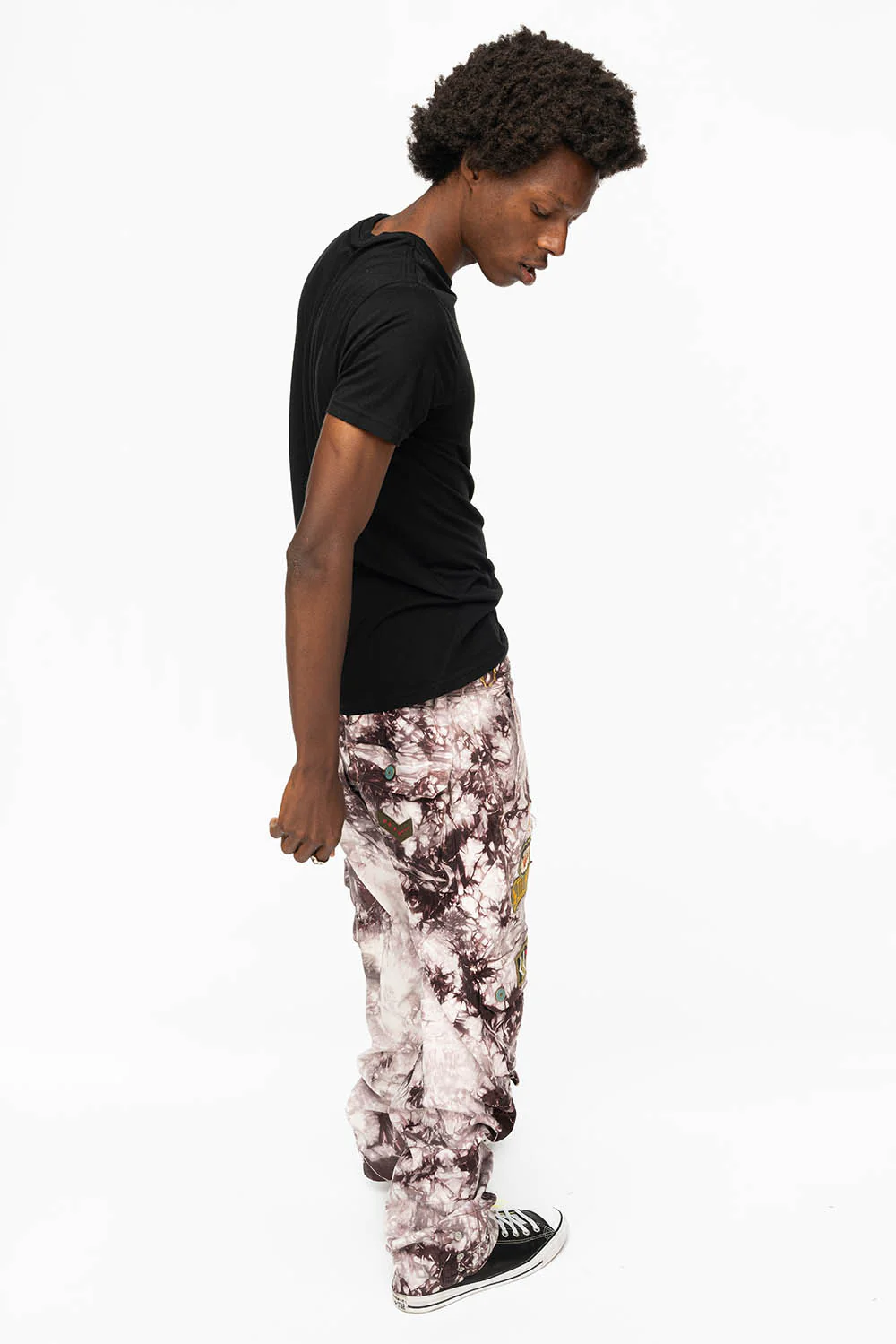 ORIGINAL ROBIN’S JEAN CALL OF DUTY CARGO PANTS IN CRYSTAL TYE DYE PURPLE WITH PATCH - Image 3