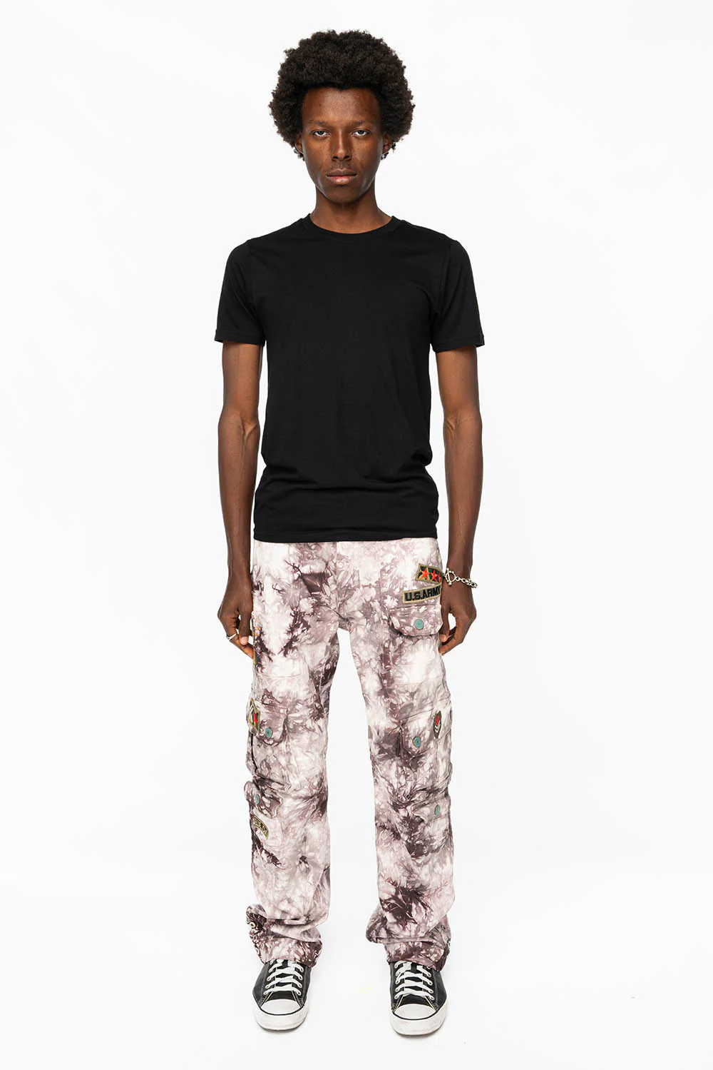 ORIGINAL ROBIN’S JEAN CALL OF DUTY CARGO PANTS IN CRYSTAL TYE DYE PURPLE WITH PATCH - Image 6