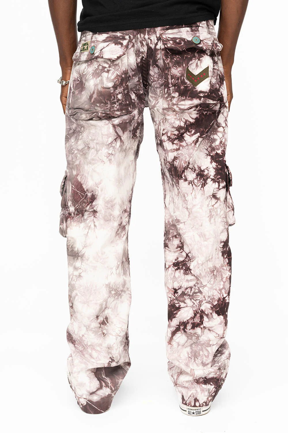 ORIGINAL ROBIN’S JEAN CALL OF DUTY CARGO PANTS IN CRYSTAL TYE DYE PURPLE WITH PATCH - Image 7