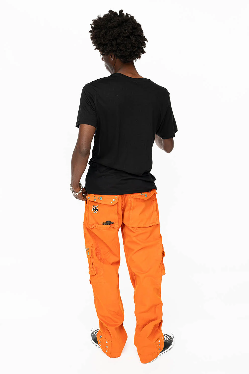 ORIGINAL ROBIN’S JEAN CALL OF DUTY CARGO PANTS IN ORANGE COLOR  WITH ROCK N ROLL PATCH - Image 7