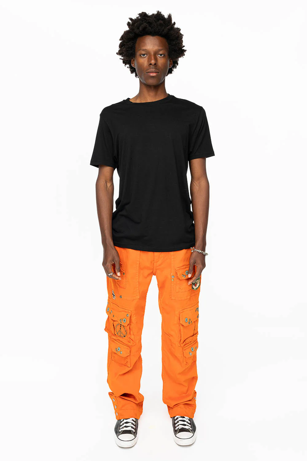 ORIGINAL ROBIN’S JEAN CALL OF DUTY CARGO PANTS IN ORANGE COLOR  WITH ROCK N ROLL PATCH - Image 8